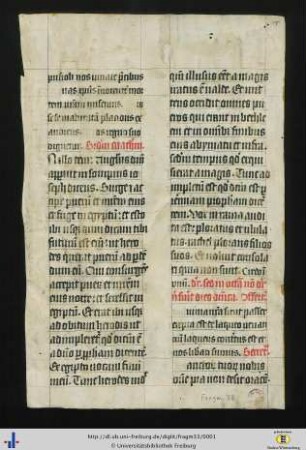 Missale, Fragment