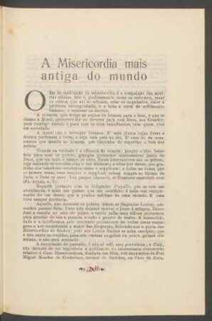 A misericórdia mais antiga do mundo