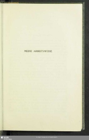 Meine Arbeitsweise