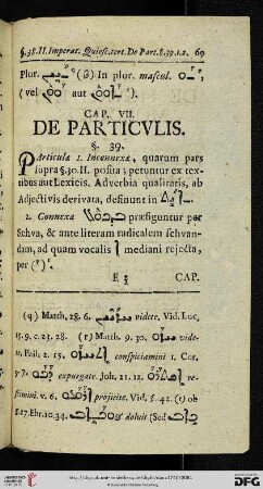 Cap. VII.: De particulis