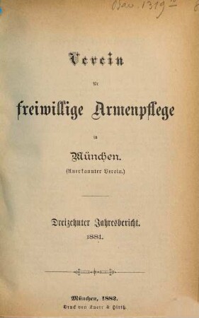 Jahresbericht .... 13. 1881 (1882)