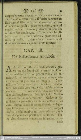 Cap. III. De Bellaedonnae Antidotis
