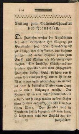 Beitrag zum National-Charakter der Franzosen.
