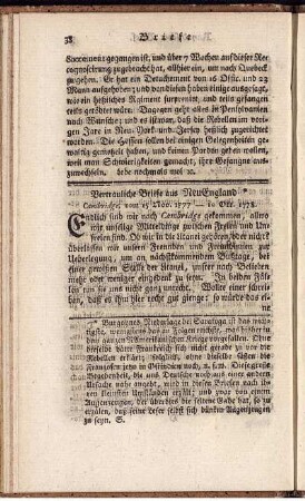 Vertrauliche Briefe aus NeuEngland. Cambridge, vom 15. Nov. 1777 - 10. Okt. 1778.