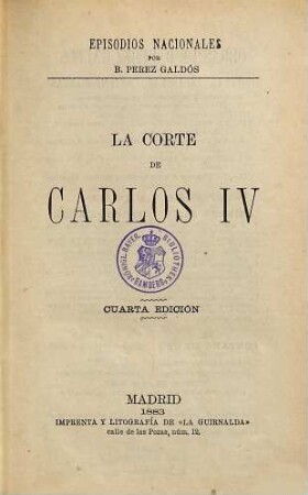 Episodios nacionales, 1,2. La corte de Carlos IV