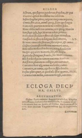 Ecloga Decima, Gallus.