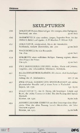 Skulpturen (Nr. 455-469)