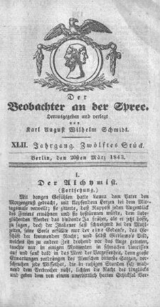 12. Stueck, 20. Maerz 1843