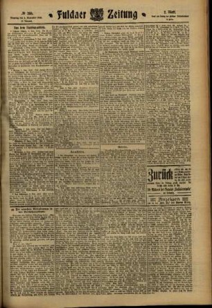 Zweite Ausgabe vom Dienstag, den 08. November 1910.