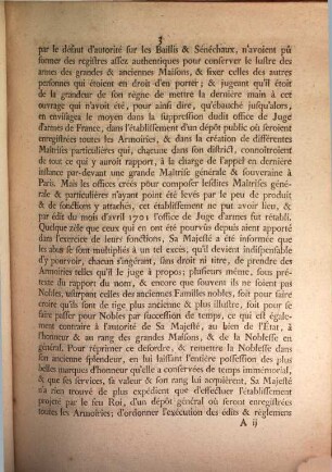 Ordonnance du roi, concernant les armoiries : du 29 Juillet 1760 ; de par le roi