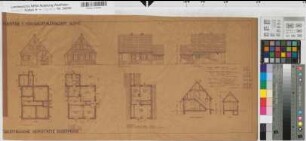 Einfamilienhaus mit Stall Westfalennorm 1633C Grundrisse, Ansichten, Schnitte (1937) 1 : 100 29,5 x 66 Pause Westfälische Heimstätte Dortmund Wohnungsgesellschaft Münsterland