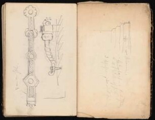 Skizzenbuch: Handskizzen von 1885: Verzierung, Kapitell