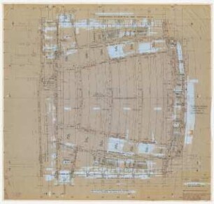 Technische Universität Berlin Elektrotechnische Institute, 2. Bauabschnitt: Schalplan Erdgeschoss Decke 1:50