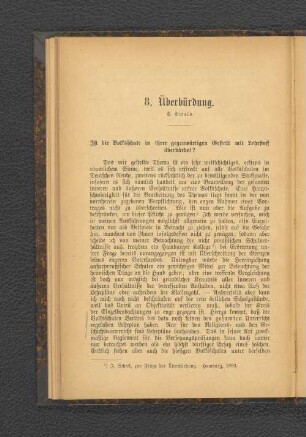 8. Überbürdung.