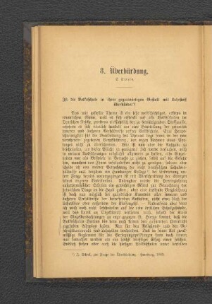 8. Überbürdung.