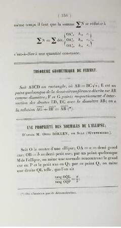 Une propriété des normales de l'ellipse.