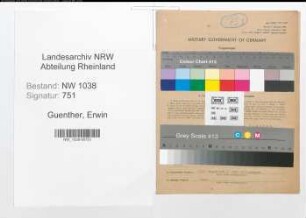 Entnazifizierung Erwin Guenther , geb. 19.01.1891 (Lehrer)