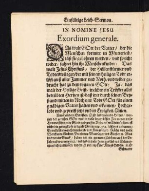 Einfältige Leich-Sermon.