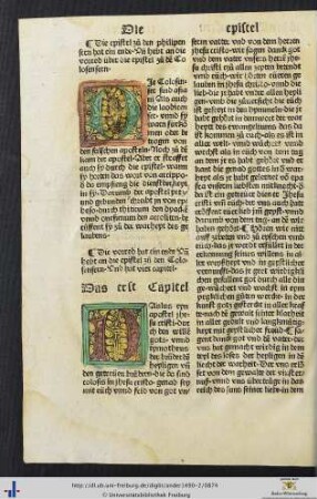 Die vorred über die epistel zuo den Colosensern