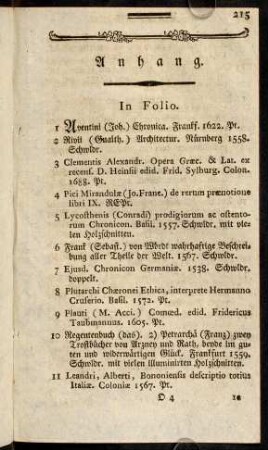 215-219, In Folio. In Quarto.