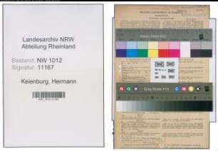 Entnazifizierung Hermann Keienburg , geb. 12.08.1887 (Verw.beamter)