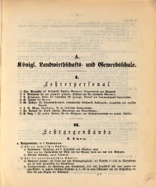 Jahresbericht über die Königliche Landwirthschafts- und Gewerbsschule in Kempten. 1857/58