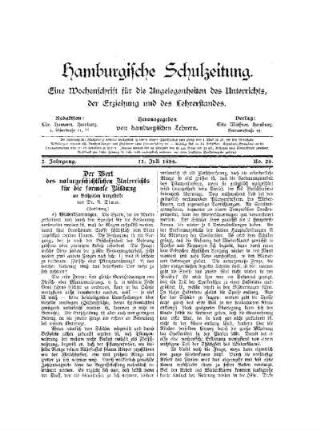 Der Wert des naturgeschichtlichen Unterrichts für die formale Bildung : an Beispielen dargestellt ; (Fortsetzung)
