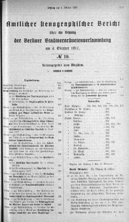 No. 19, 4. Oktober 1917
