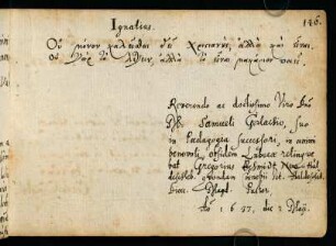 146r, [Lübeck] ; 02.05.1637 / Gregorius Schmidt