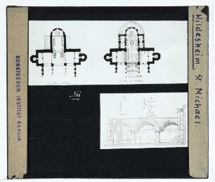 Hildesheim, St. Michael : Grundrisse, Aufriss