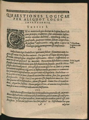 Quaestiones Logicae Per Aliquot Locos Inventionis.