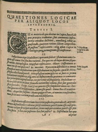 Quaestiones Logicae Per Aliquot Locos Inventionis.