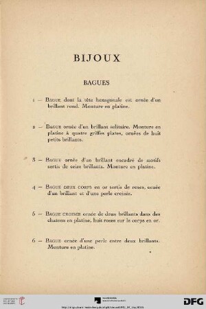 Bijoux (Nr.1-80)