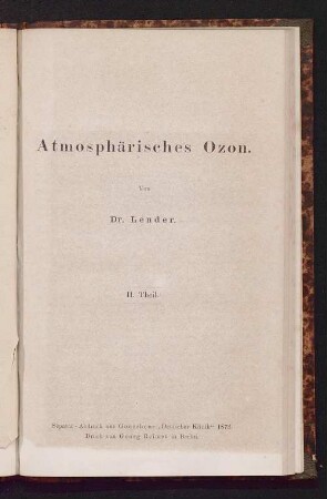 2: Atmosphärisches Ozon