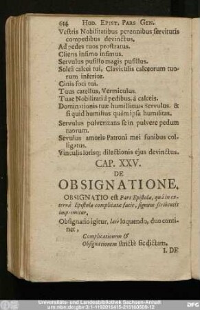 Cap. XXV. De Obsignatione.
