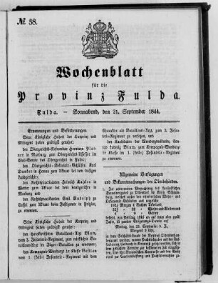 Nr. 38, Ausgabe vom 21. September 1844