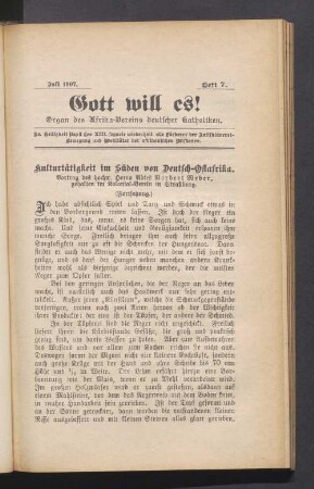 Juli 1907. N° 7