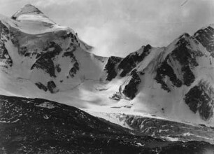 Gletscher des Caca-aca : Blick auf die Südseite des Caca-aca mit dem Gletscher.