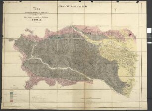 Map Of The Damoodah And Adji Great Coal Field In The Zillahs Of West Burdwan, Monbhoom, and Beerbhoom, Bengal : Geological Survey Of India