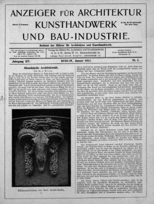 Nr. 1, Januar 1911