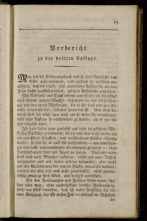 Vorbericht zu der dritten Auflage