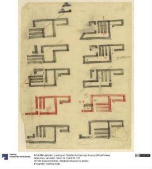 Leningrad, Textilfabrik Krasnoje Snamja (Rote Fahne), Grundriss-Varianten