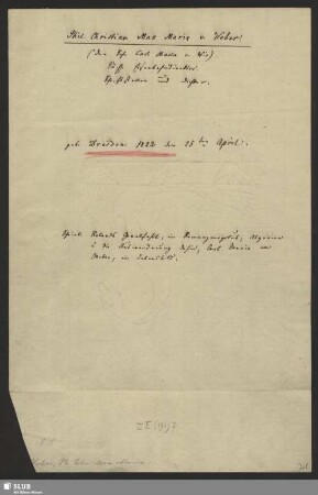 Nr. 163-176m. Weber, Max Maria von