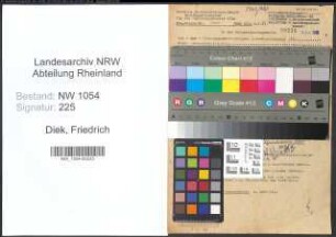 Entnazifizierung Friedrich Diek , geb. 03.03.1894 (Bahnsekretaer)