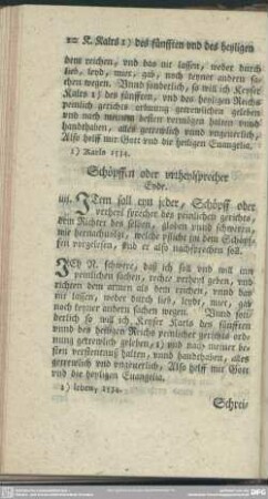 Schöpffen oder urtheylsprecher Eyde