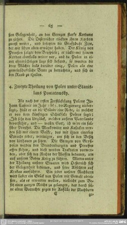 4. Zweyte Theilung von Polen unter Stanislaus Poniatowsky