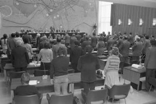 Beratung des Doppelhaushalts 1983/84 im Karlsruher Gemeinderat