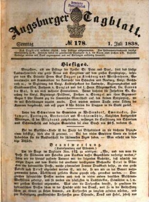 Augsburger Tagblatt. 1838,7/12