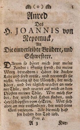 Seelen-Nutzliche Lob- und Ehr-Bezeigung Dem Heil. Joanni von Nepomuck