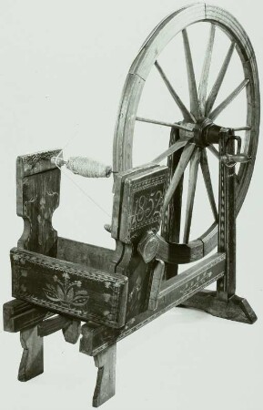 Spulrad (Treibrad) mit Kurbel : Spulrad mit Kurbel, 1852